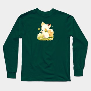 Kawaii Garden Kitty #1 Long Sleeve T-Shirt